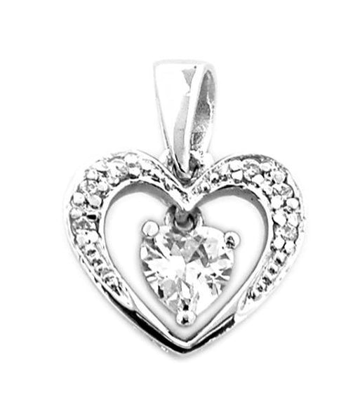 PZ-5160 CZ Heart Pendant | Teeda