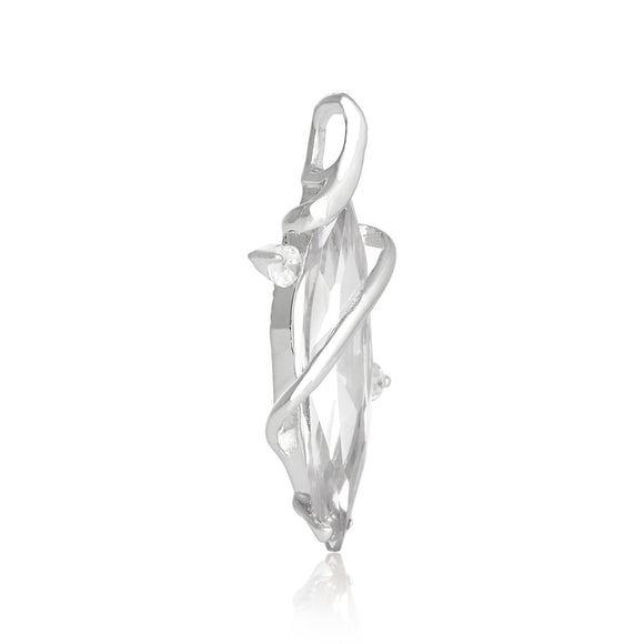PZ-7014 Marquise Strand Wrapped CZ Pendant | Teeda
