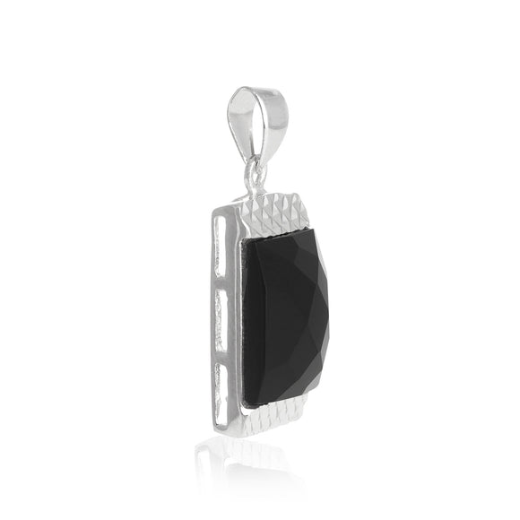 PZ-7017 Briolette Faceted Rectangle CZ Pendant | Teeda