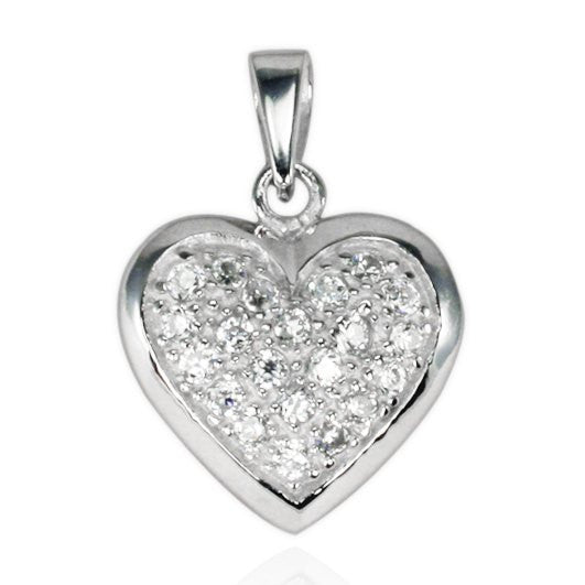 PZ-8055 Heart CZ Pendant | Teeda