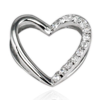 PZ-8070 Heart Slider CZ Pendant | Teeda