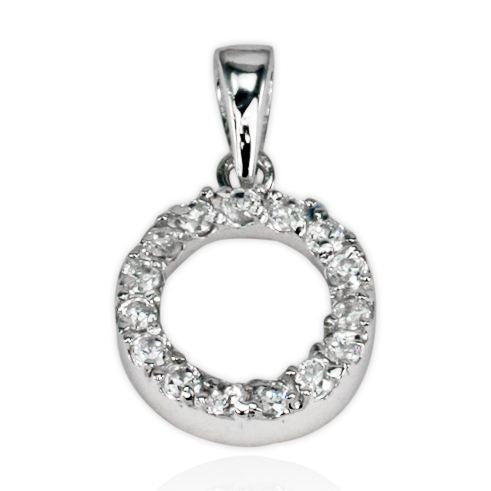 PZ-8096 Circle CZ Pendant | Teeda
