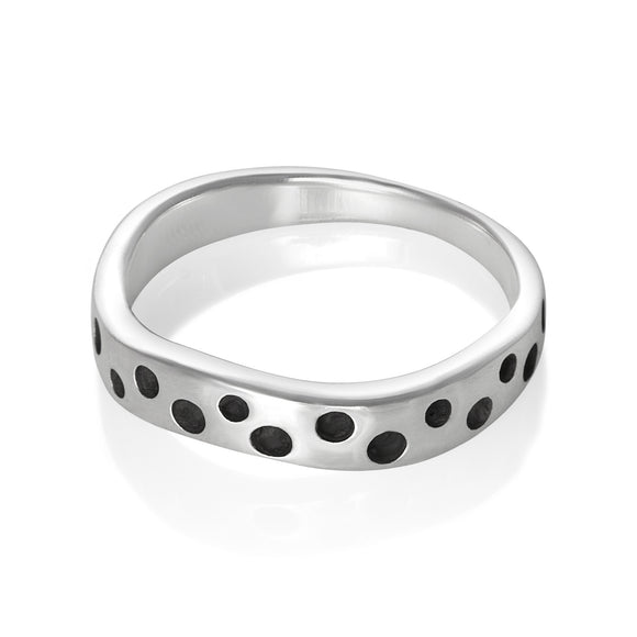 R-1030 Dotted Silver Band | Teeda