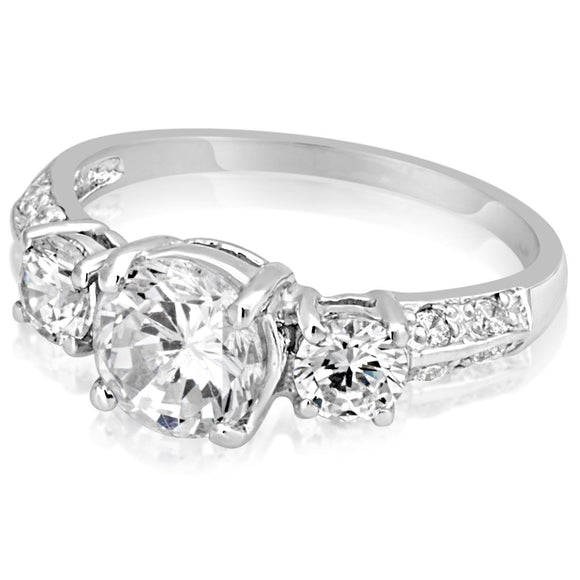 RSZ-2143 Cubic Zirconia Engagement Wedding Ring Set