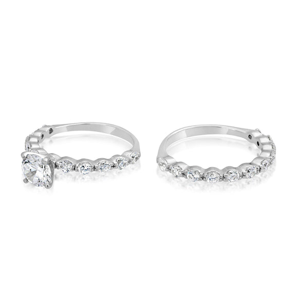 RSZ-2150 Cubic Zirconia Engagement Wedding Ring Set