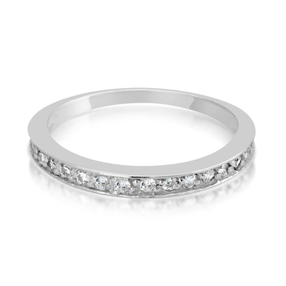 RSZ-2158 Halo CZ Engagement Wedding Ring Set