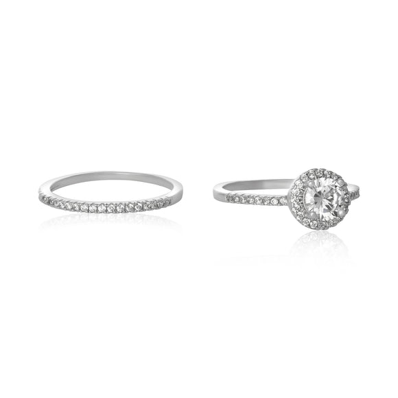 RSZ-5003 Cubic Zirconia Wedding Ring Set