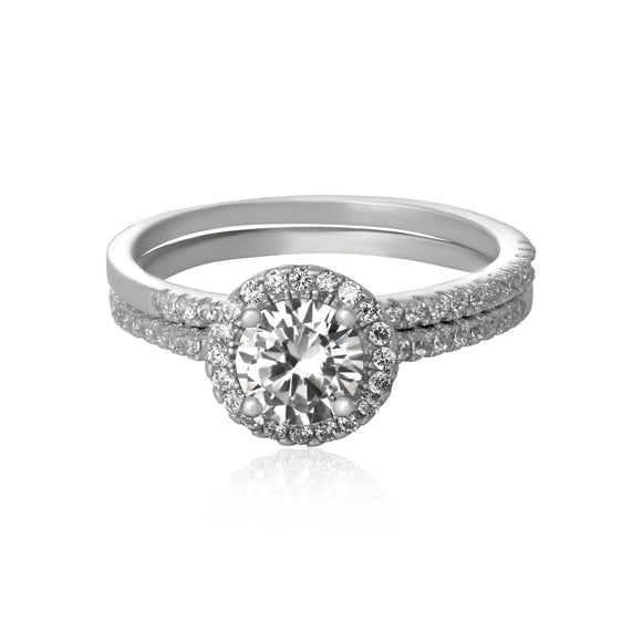 RSZ-5003 Cubic Zirconia Wedding Ring Set | Teeda