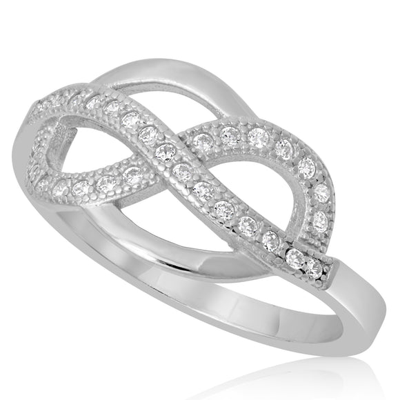 RZ-1650 Infinity Micropavé Cubic Zirconia Ring