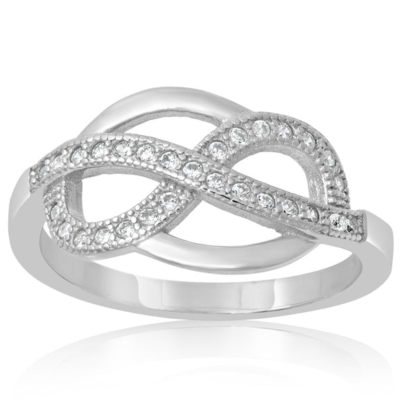 RZ-1650 Inifinity Micropavé Cubic Zirconia Ring | Teeda