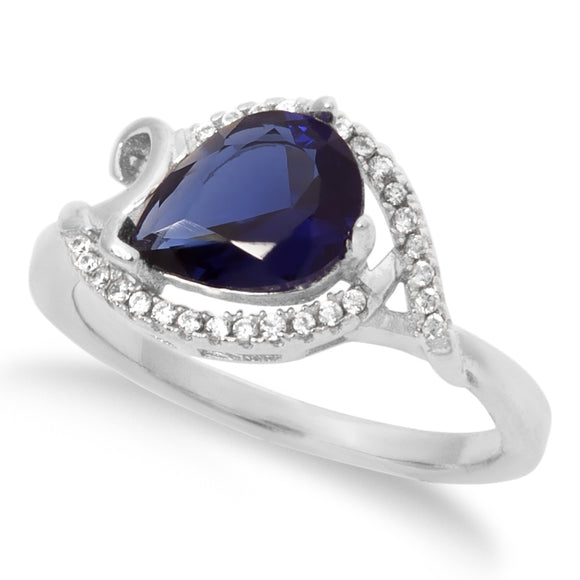 RZ-1673 Pear Shape Cubic Zirconia Ring