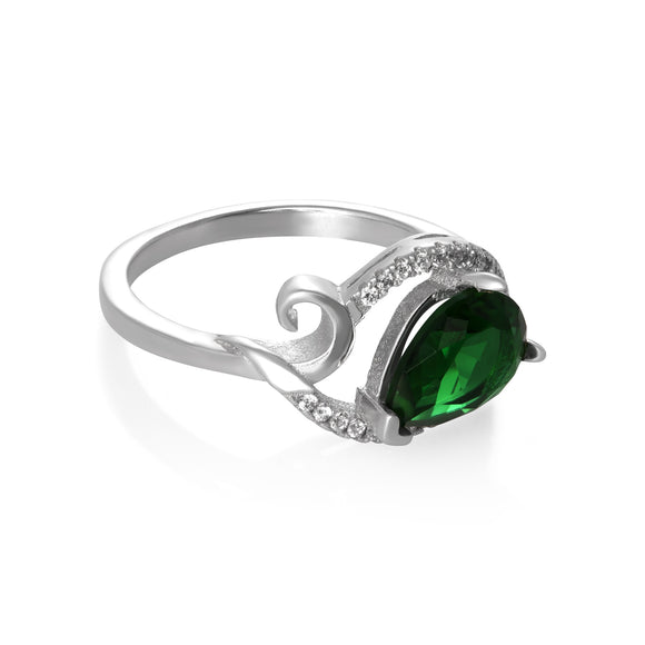 RZ-1673 Pear Shape Cubic Zirconia Ring