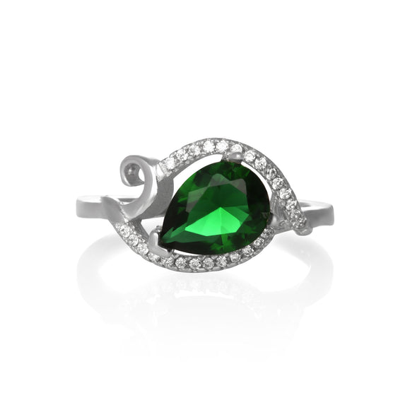 RZ-1673 Pear Shape Cubic Zirconia Ring