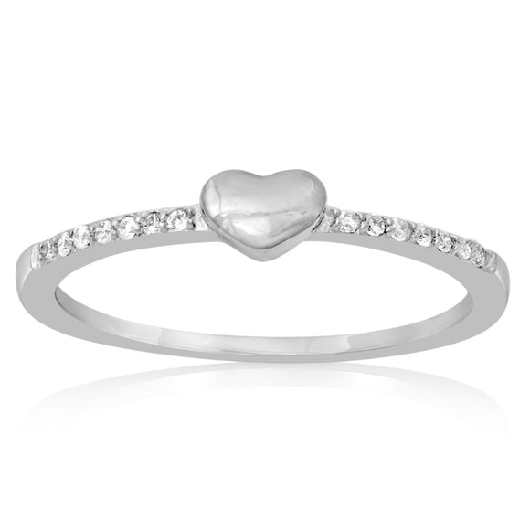 RZ-1682 Micropavé Cubic Zirconia Heart Ring | Teeda