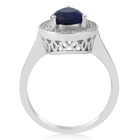 RZ-1686 Pear Shape Halo Cubic Zirconia Ring