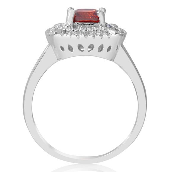 RZ-1691 Cushion Cut CZ Double Halo Ring