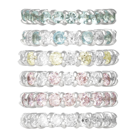 RZ-2025 Prong Set CZ Eternity Band