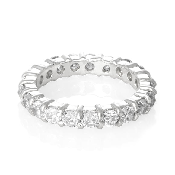RZ-2025 Prong Set CZ Eternity Band | Teeda