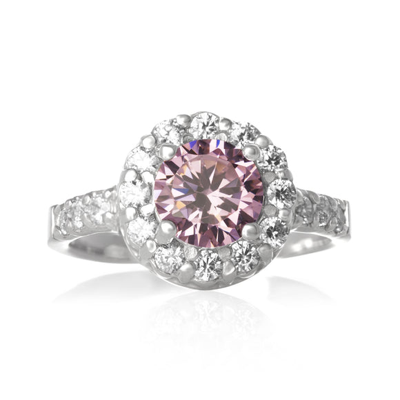 RZ-2360-P CZ Topiary Crown Ring - Pink | Teeda
