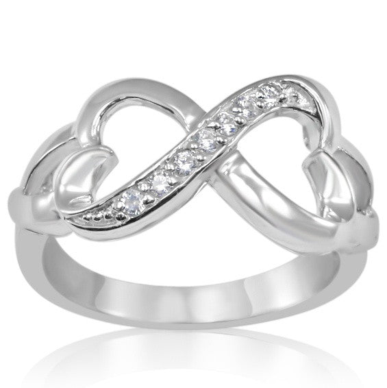 RZ-3180 Amadora Connect the Hearts CZ Ring | Teeda