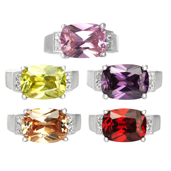 RZ-3480 Emerald Cut CZ Ring