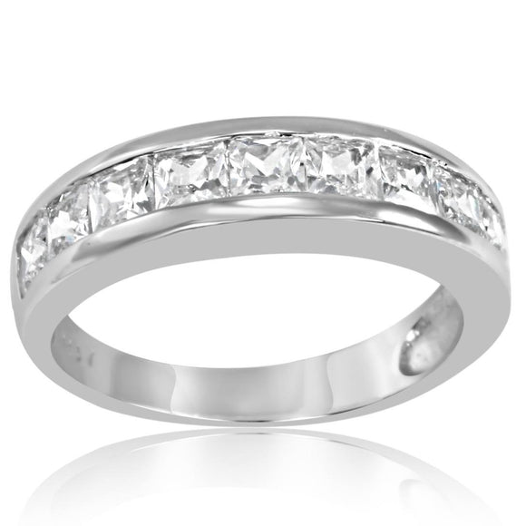 RZ-6510 Channel Set Band CZ Ring | Teeda