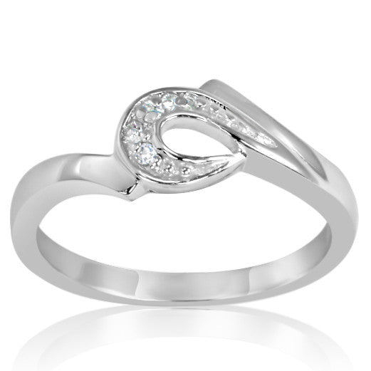 RZ-6580 Horseshoe CZ Ring | Teeda