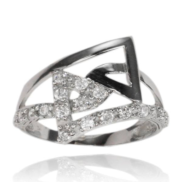 RZ-7064 Angles CZ Ring | Teeda