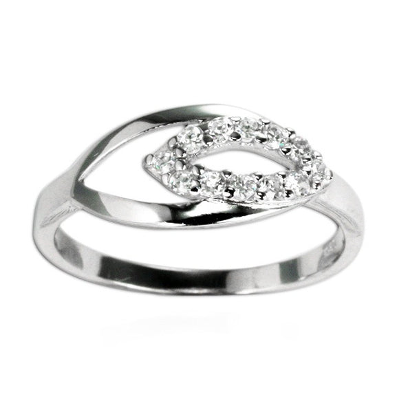 RZ-7075 Open Marquise Shape CZ Ring | Teeda