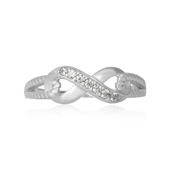 RZ-7157 Infinity Symbol CZ Ring | Teeda