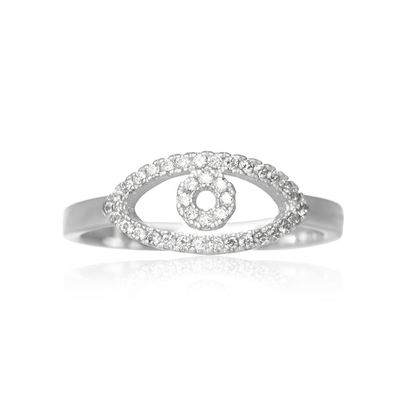 RZ-7160 Evil Eye Cubic Zirconia Ring | Teeda