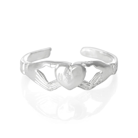 TR-1070 Claddagh Heart Toe Ring | Teeda