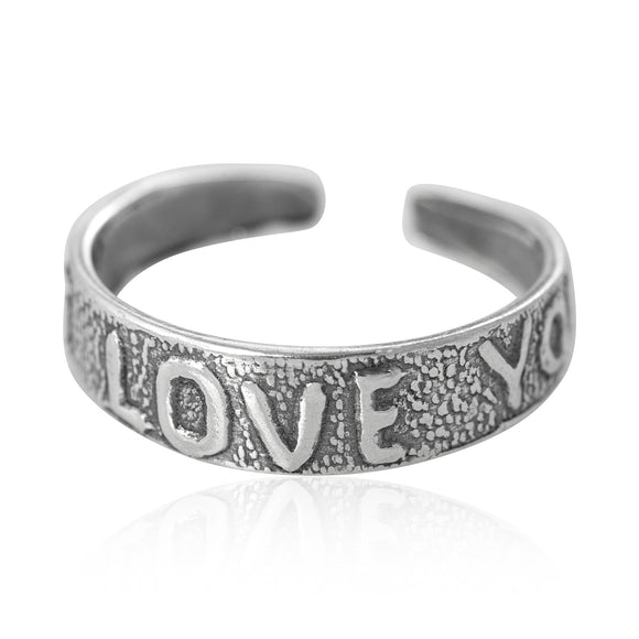 TR-1130 I Love You Toe Ring | Teeda