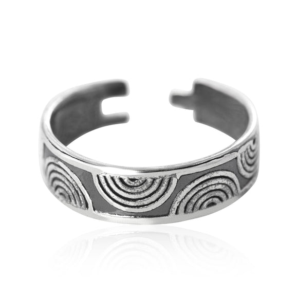 TR-1190 Ripple Waves Toe Ring | Teeda