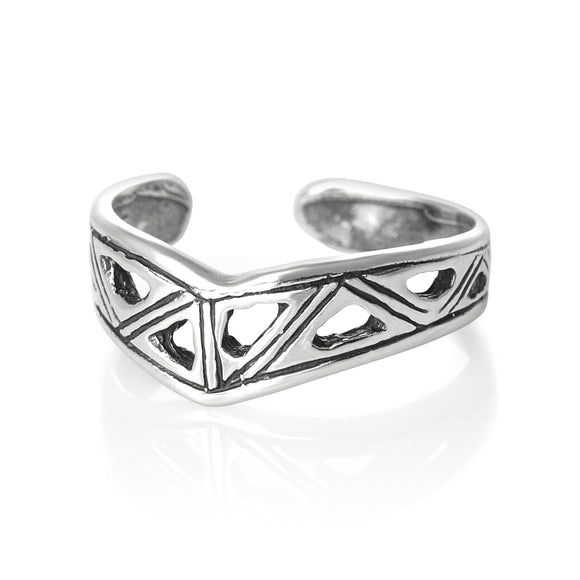 TR-1200 Open Triangles Toe Ring | Teeda