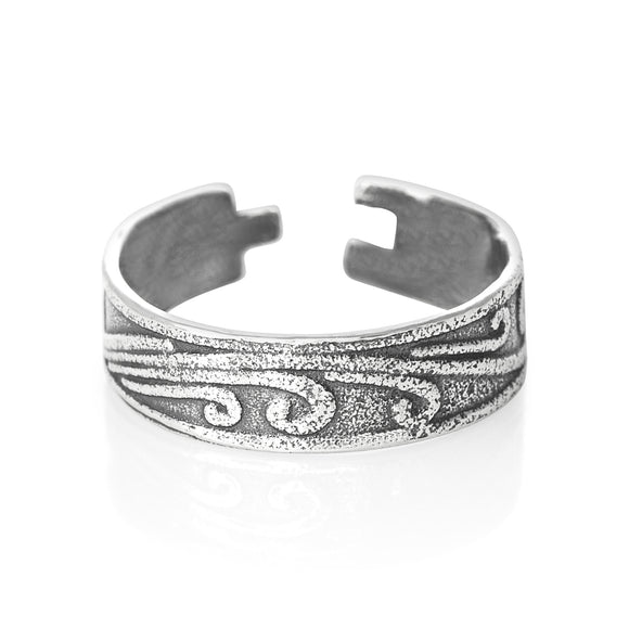 TR-1270 Waves Toe Ring | Teeda