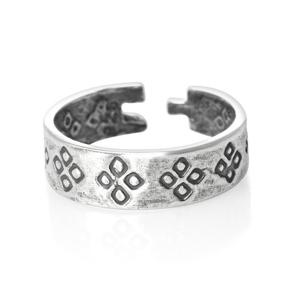 TR-1290 Abstract Clover Toe Ring | Teeda
