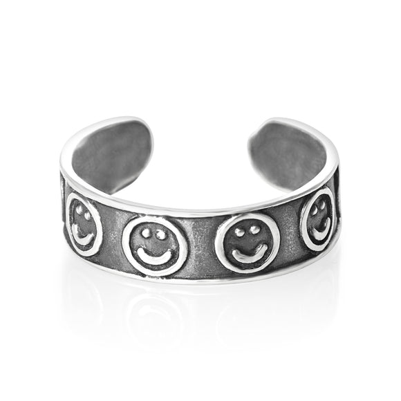 TR-1350 Happy Faces Toe Ring | Teeda