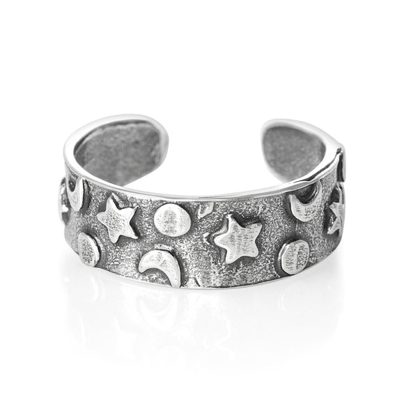 TR-1370 Star Moon Sun Toe Ring | Teeda