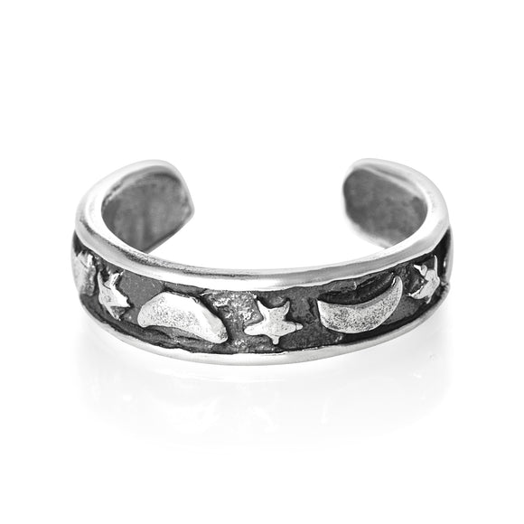 TR-1410 Moon Star Toe Ring | Teeda