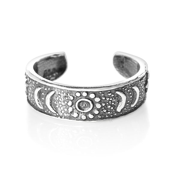 TR-1420 Sun n Moon Toe Ring | Teeda