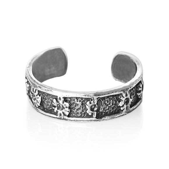 TR-1520 Flowers Toe Ring | Teeda