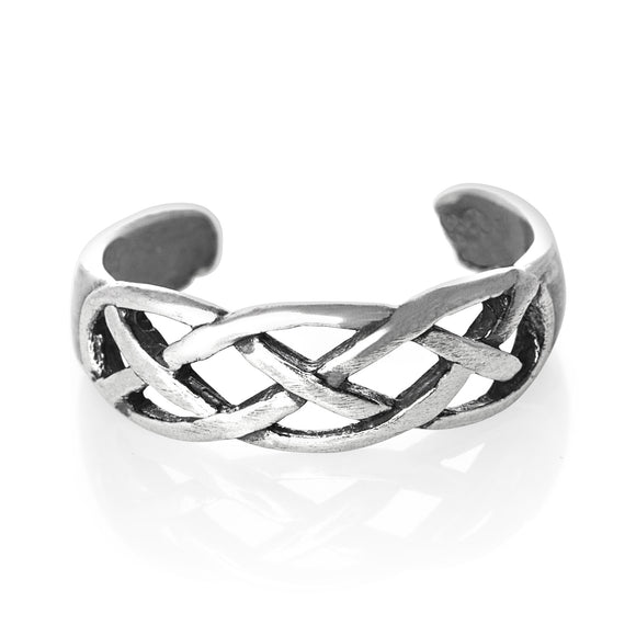 TR-1785 Open Cable Braid Toe Ring | Teeda