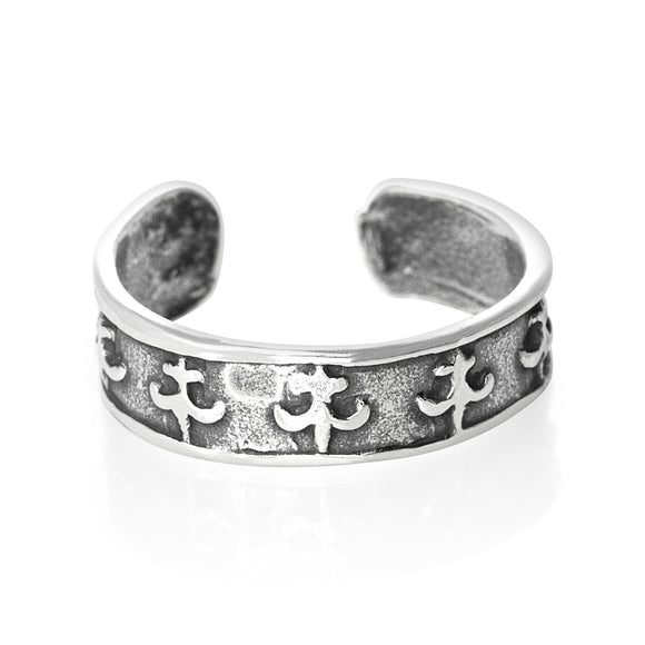 TR-1790 Crest Toe Ring | Teeda