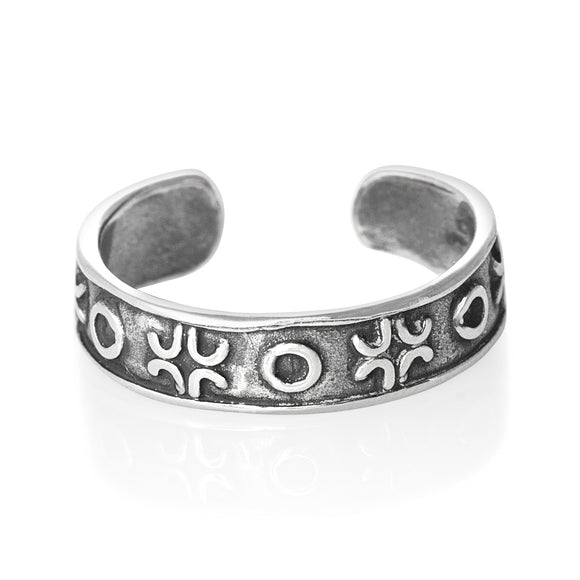 TR-1810 Xs and Os Toe Ring | Teeda