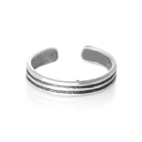 TR-2120 Grooves Toe Ring | Teeda