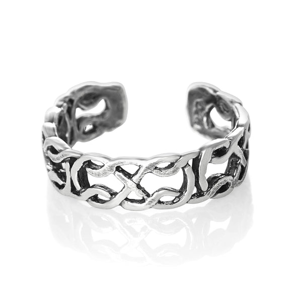 TR-2130 Loose Weave Toe Ring | Teeda