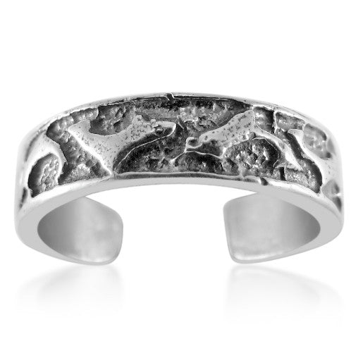 TR-2280 Dolphins Toe Ring | Teeda