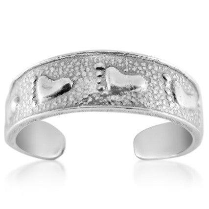 TR-2380 Footprints Toe Ring | Teeda