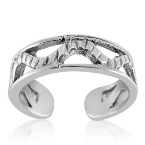 TR-2450 Channel Zig Zag Toe Ring | Teeda